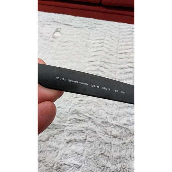 Ray-Ban RB 2132 New Wayfarer Black-Crystal Black Sunglasses - IC 18 - Picture 6 of 6